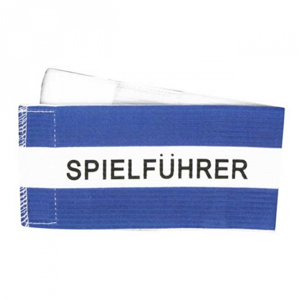 Spielführer-Klettarmbinde blau/weiß