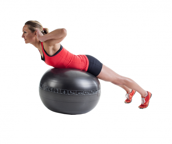 Gymnastikball. 65 cm, inkl. Handpumpe.