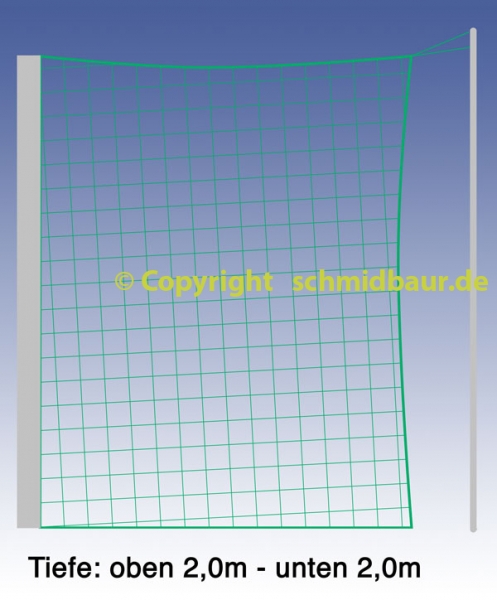 Tornetze für Fußballtore mit Größ e 7,32 x 2,44m. Tortiefen oben 2,0cm - unten 2,0m.