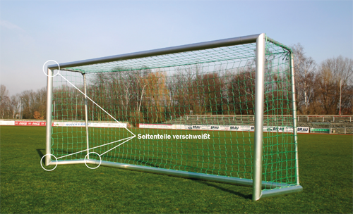 Jugend-Fußballtore STANDARD, 5 x 2m, mobil, eckverschweißt, 4- teilig