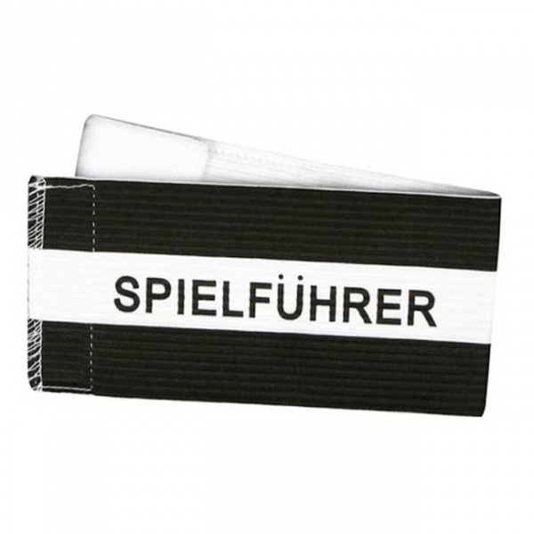 Spielführer-Klettarmbinde schwarz/weiß