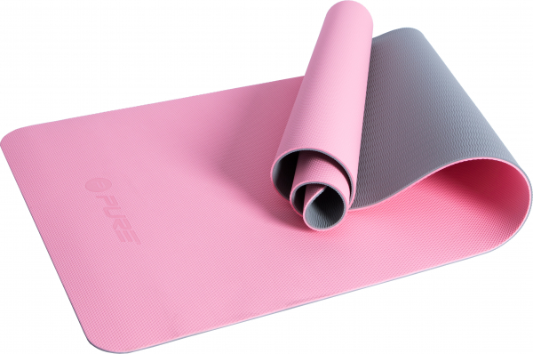 Yoga und Fitnessmatte in rosa