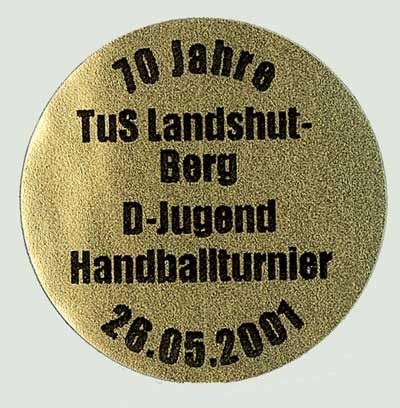 Thermotransferschild rund