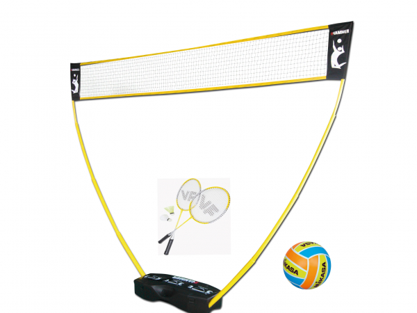 HAMMER 3 in 1 Set für Volleyball, Badminton & Tennis inkl. Ball & Schläger